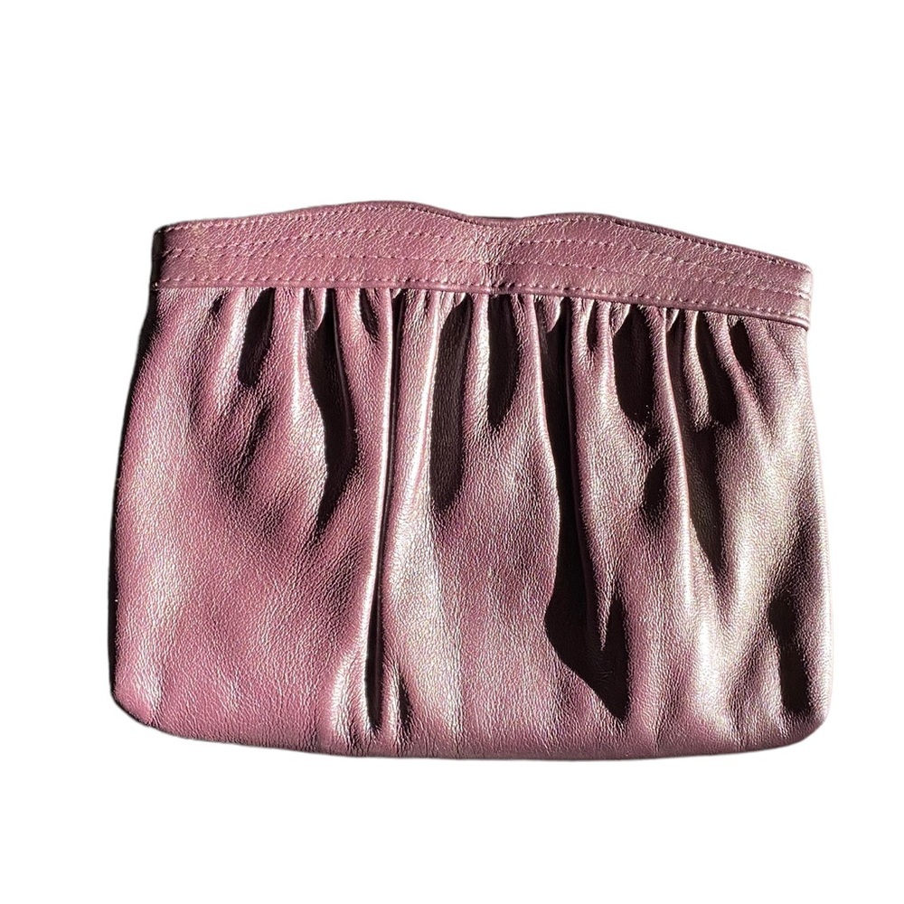Vintage Ande' snap bend closure Leather Purse with Chain strap
